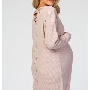 Pink blush sweater dress